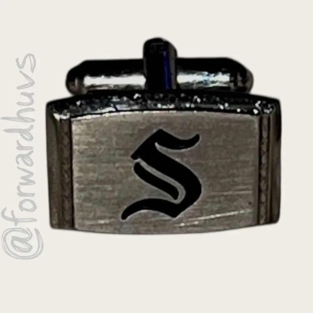 Vintage Silver Tone Monogram S Cufflinks